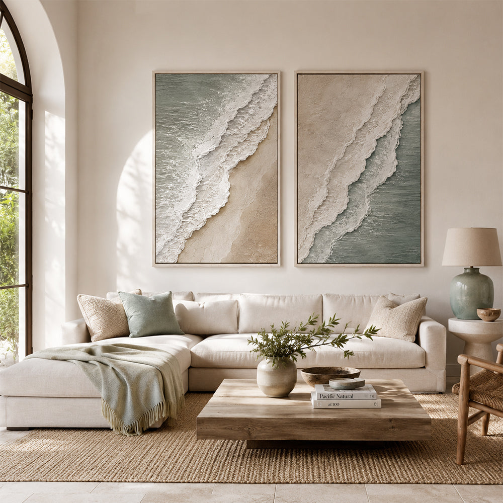 Texture Painting Art – Dual Textured Shore Waves