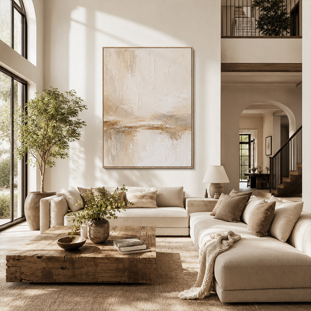Wabi Sabi Art – Soft Neutral Waterscape