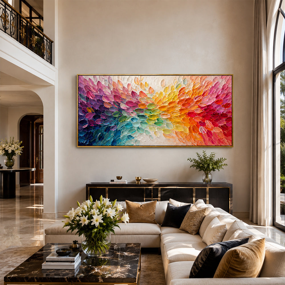 Abstract Wall Art – Gradient Petal Swirl