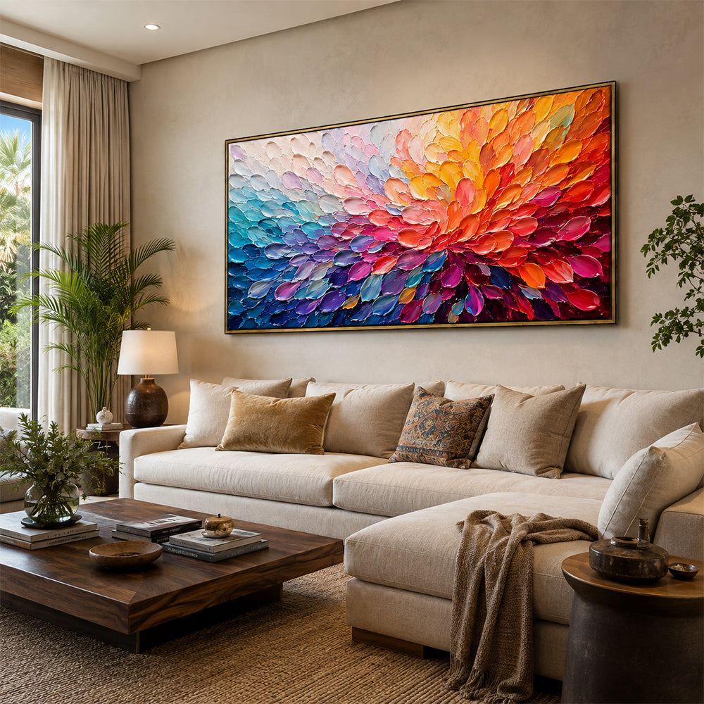 Abstract Wall Art – Blooming Color Petals