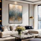 Abstract Wall Art – Golden Speckled Gradient