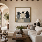 Texture Painting Art – Three Fluffy Sheep