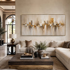 Abstract Wall Art – Gilded Square Patches