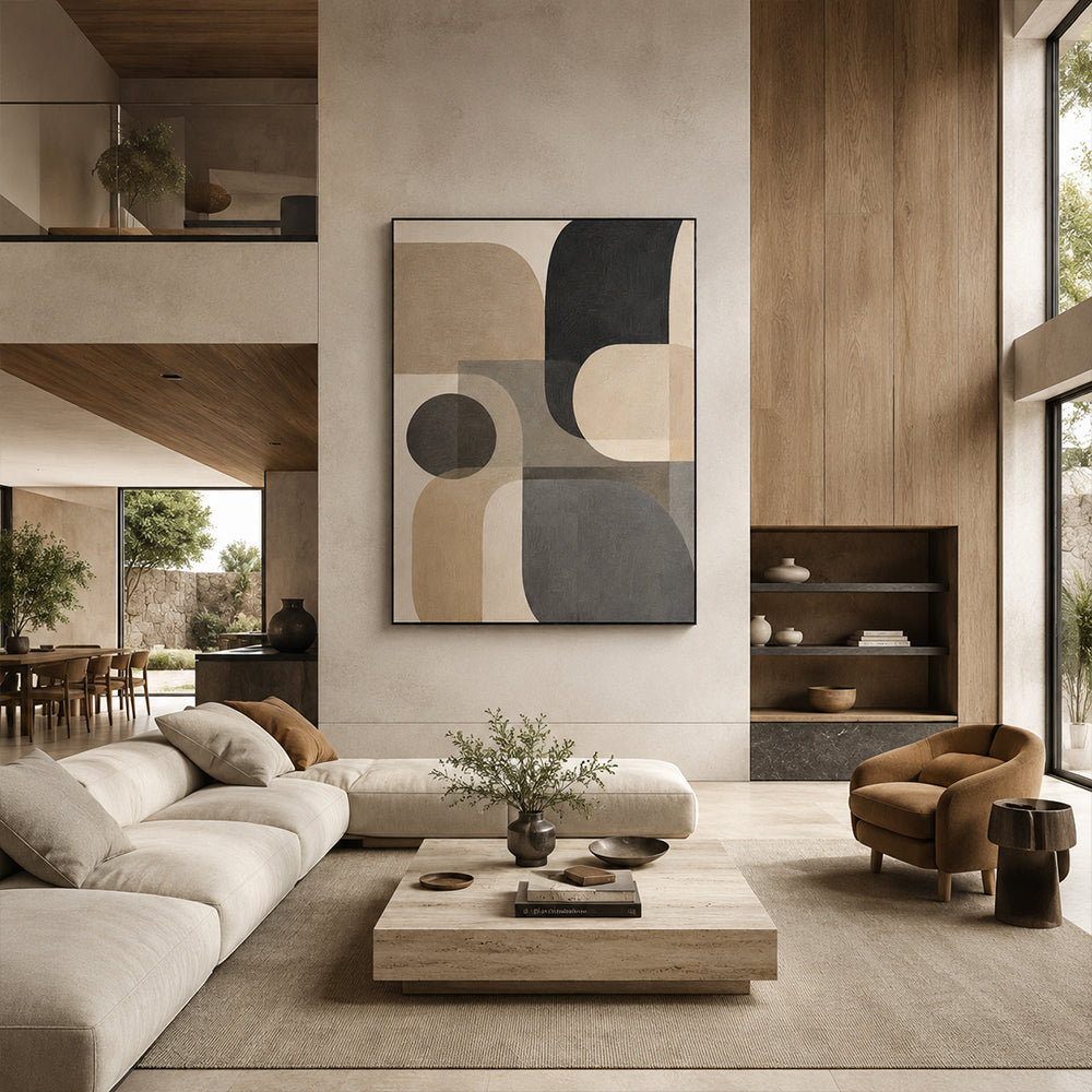 Abstract Wall Art – Muted Rounded Geometrics