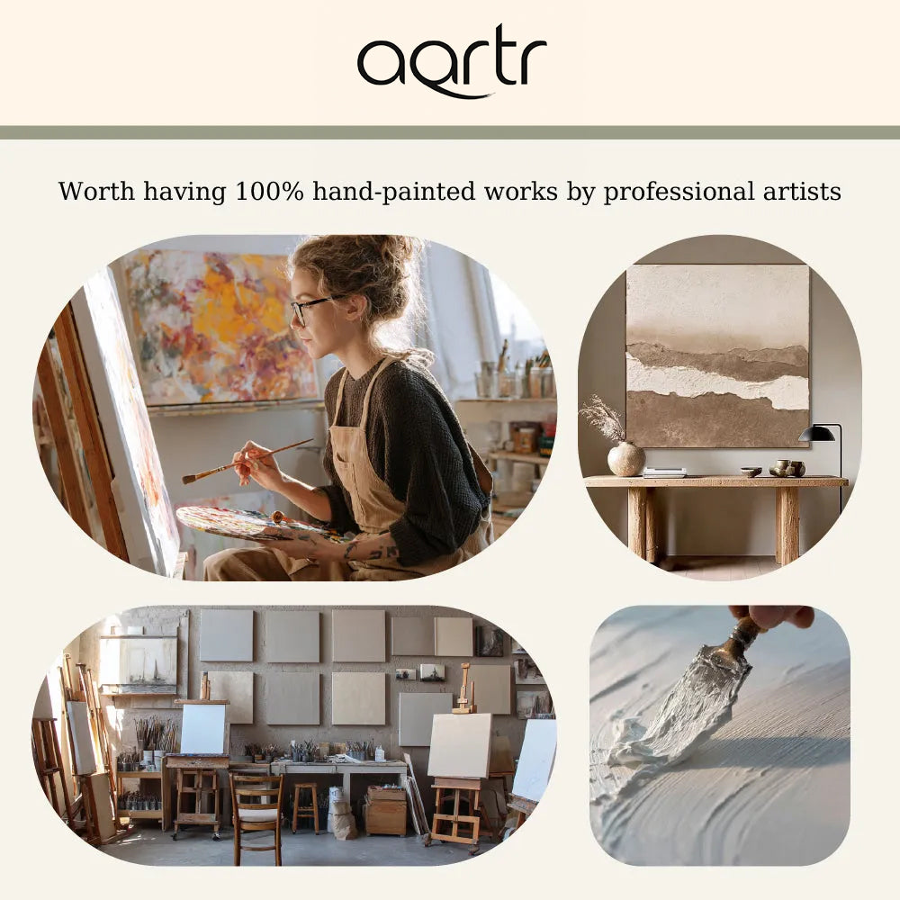 Abstract Wall Art – Gilded Neutral Blocks