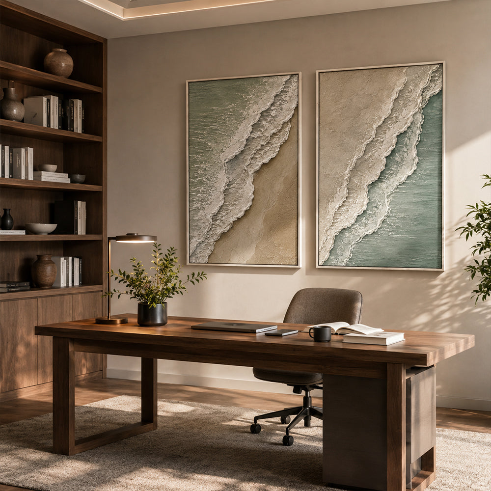 Texture Painting Art – Dual Textured Shore Waves