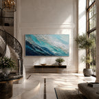 Texture Painting Art – Foamy Ocean Waves