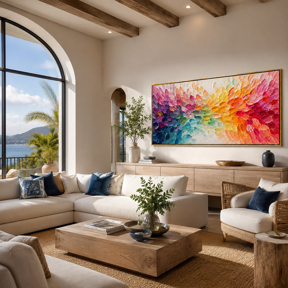 Abstract Wall Art – Gradient Petal Swirl