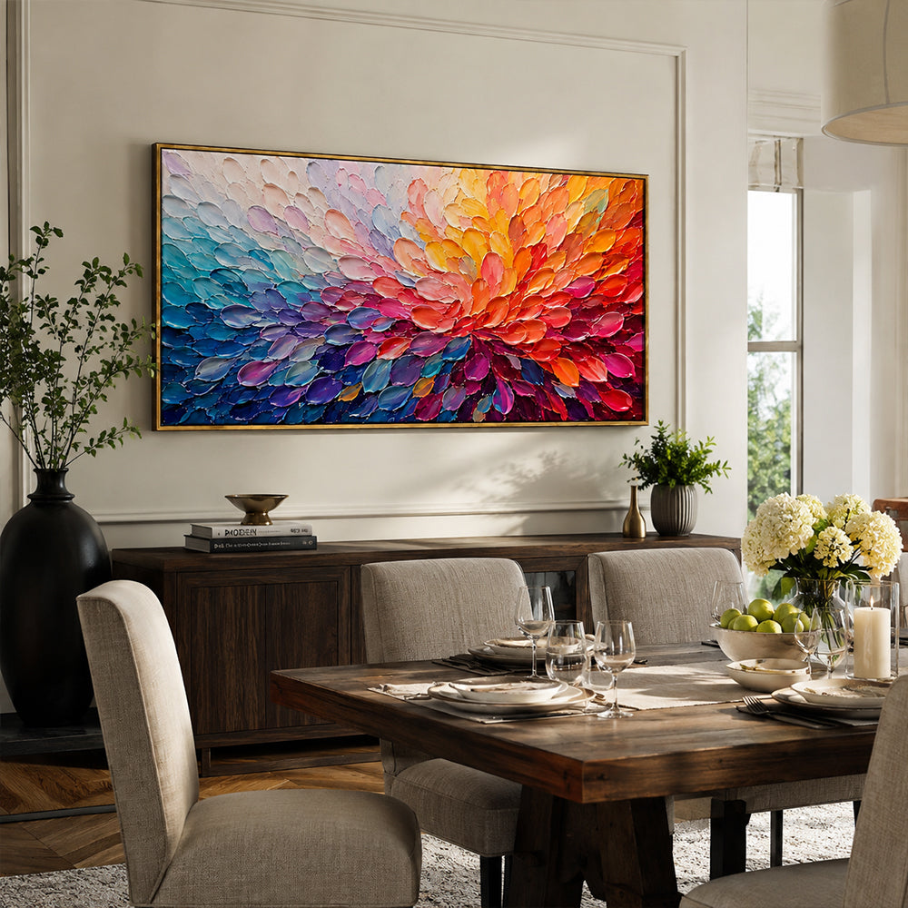 Abstract Wall Art – Blooming Color Petals