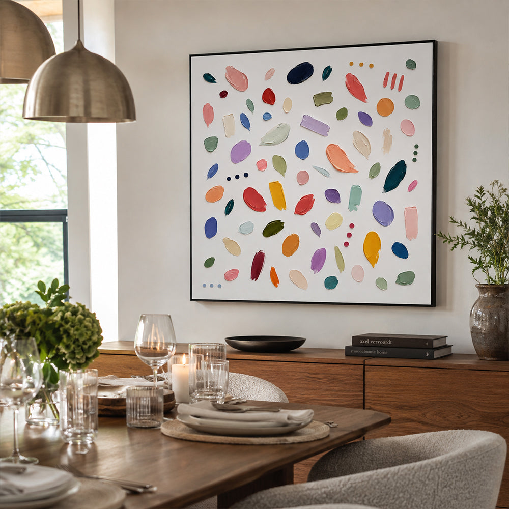 Abstract Wall Art – Colorful Paint Daubs