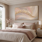 Texture Painting Art – Golden Curved Swirl