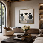 Texture Painting Art – Three Fluffy Sheep