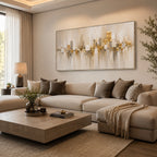 Abstract Wall Art – Gilded Square Patches