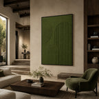 Minimalist Art – Green Textured Arches
