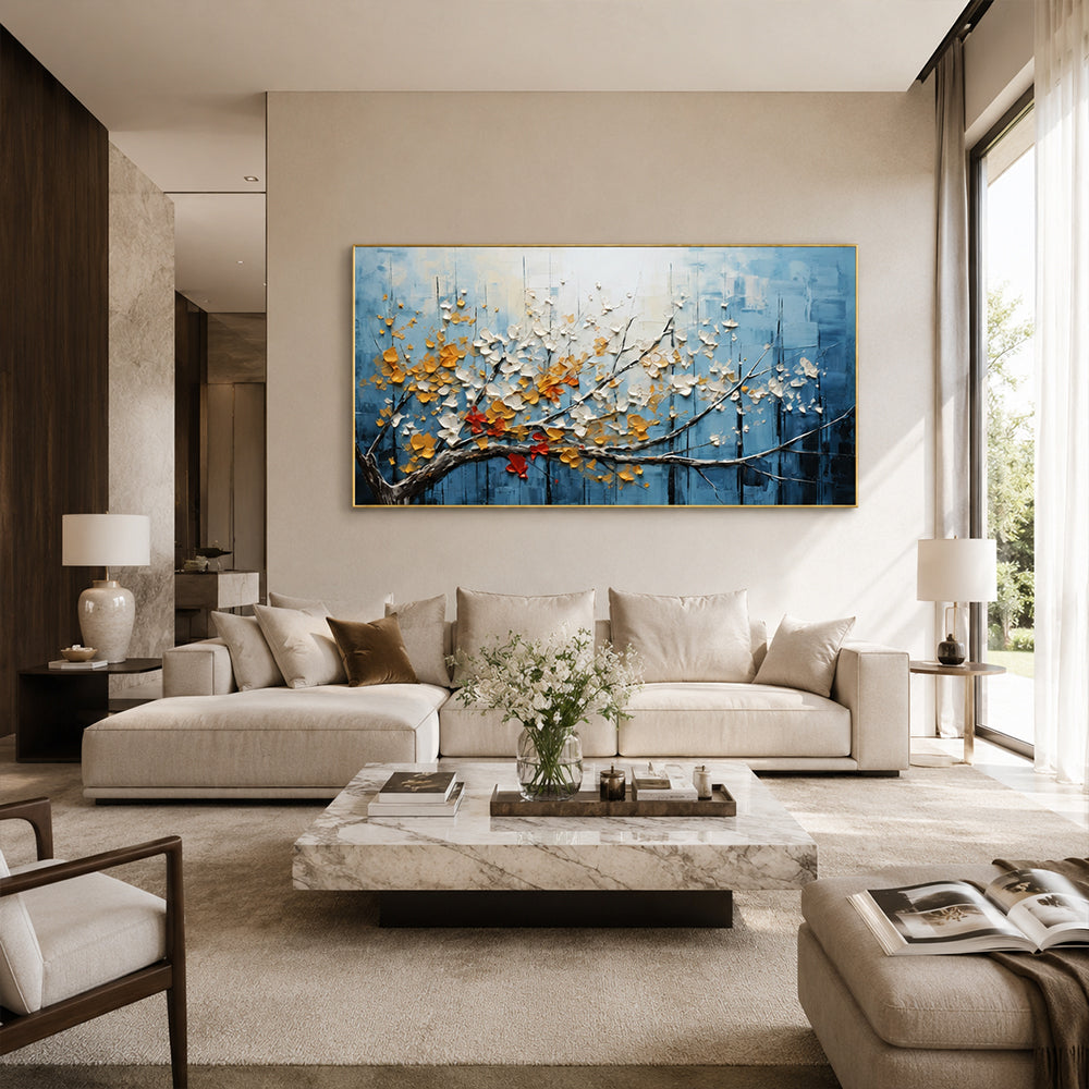 Texture Painting Art – Textured Blossom Tree Canvas