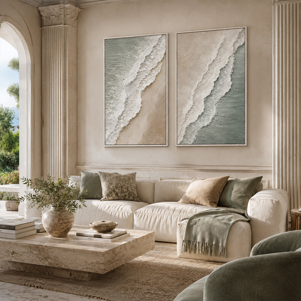 Texture Painting Art – Dual Textured Shore Waves