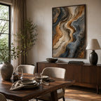 Abstract Wall Art – Earth Toned Wave Strata