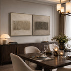 Wabi Sabi Art – Dual Textured Linear Panels