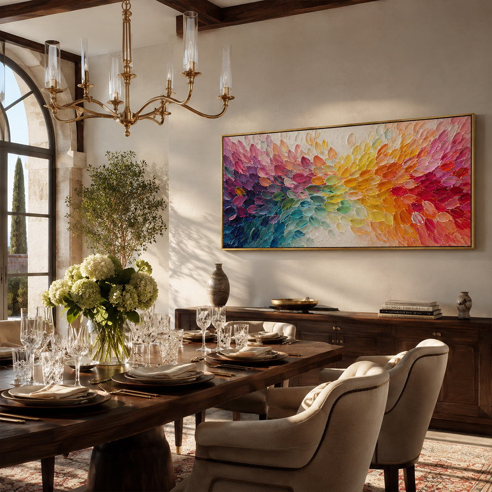 Abstract Wall Art – Gradient Petal Swirl