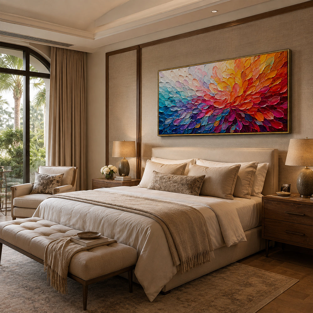 Abstract Wall Art – Blooming Color Petals
