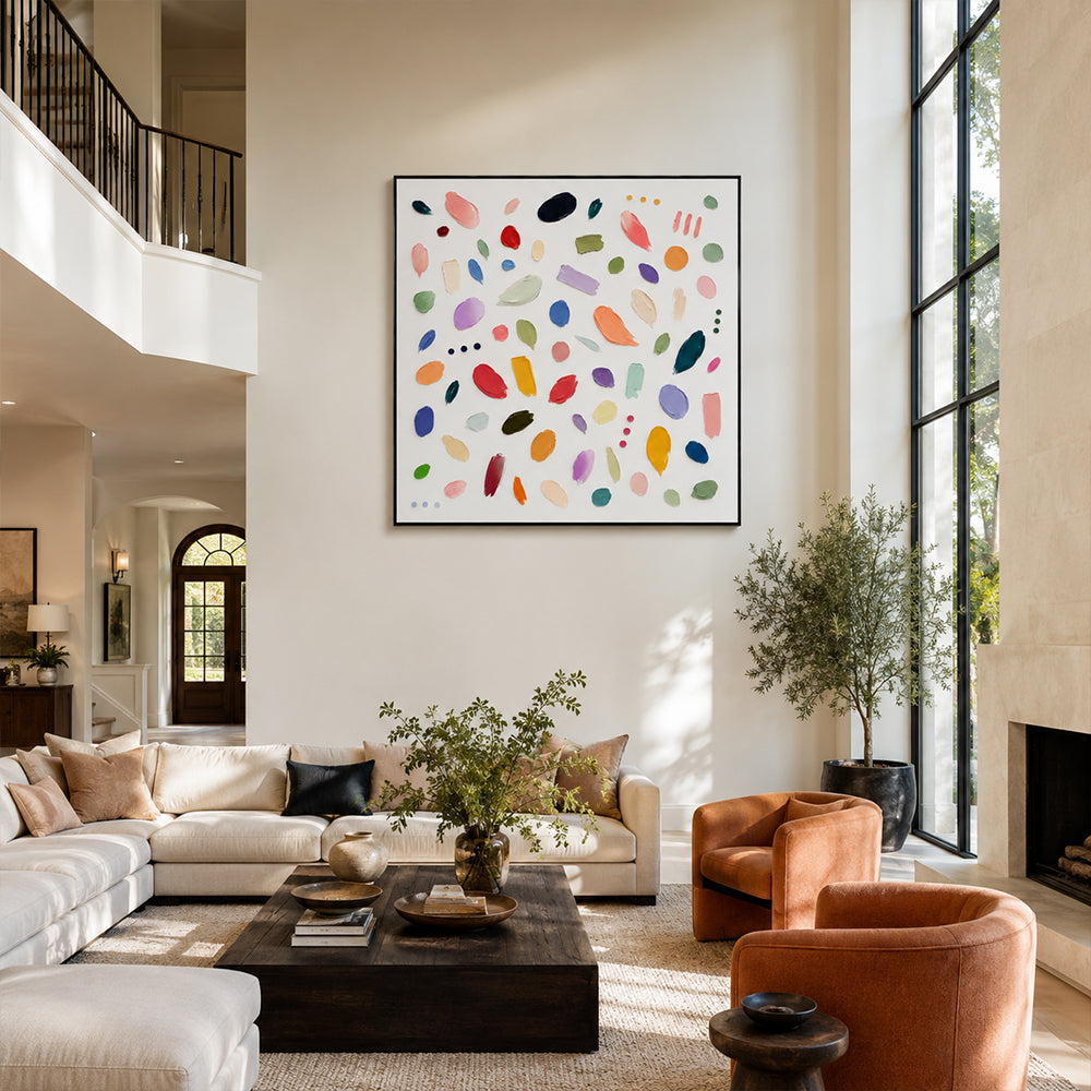 Abstract Wall Art – Colorful Paint Daubs