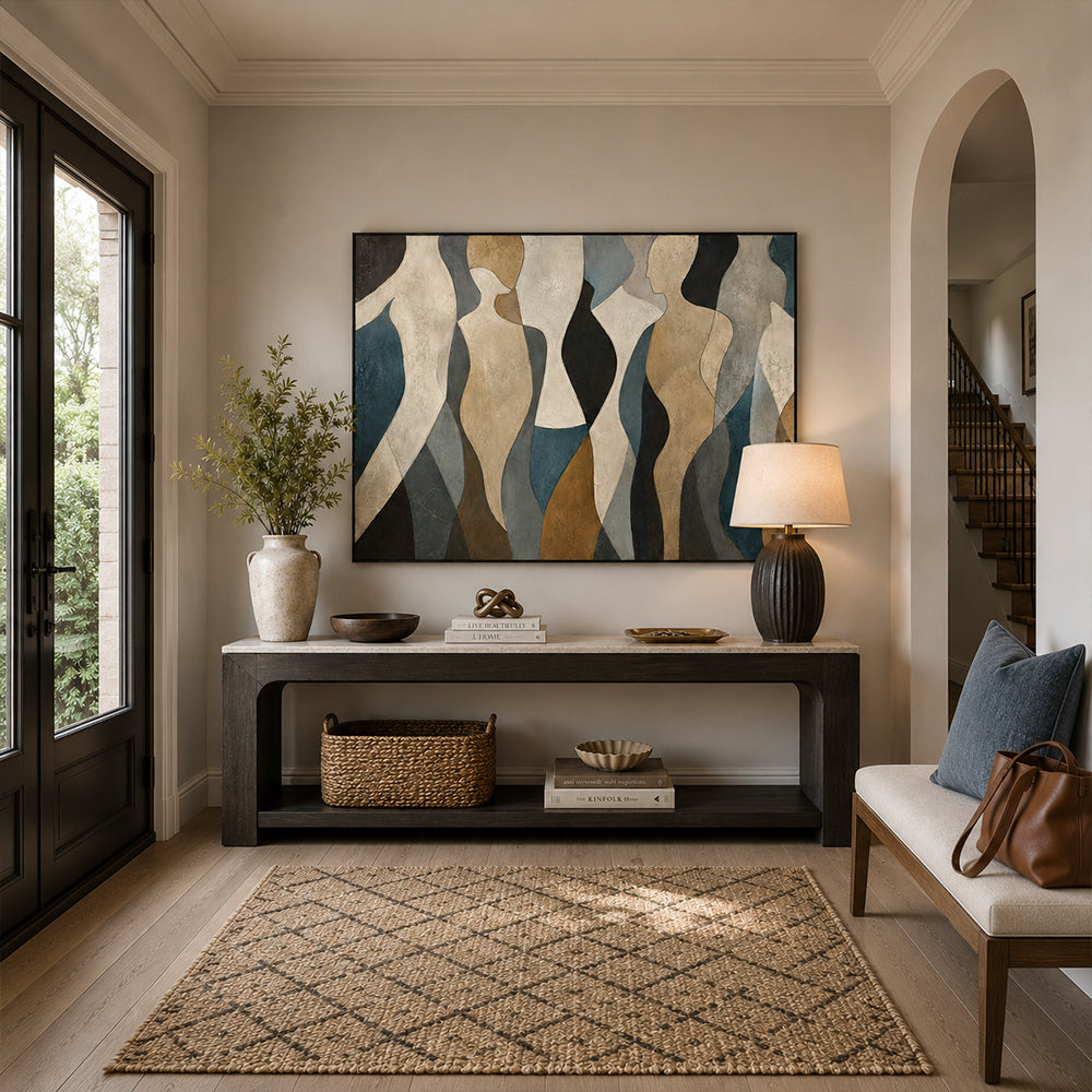 Abstract Wall Art – Curved Human Silhouettes