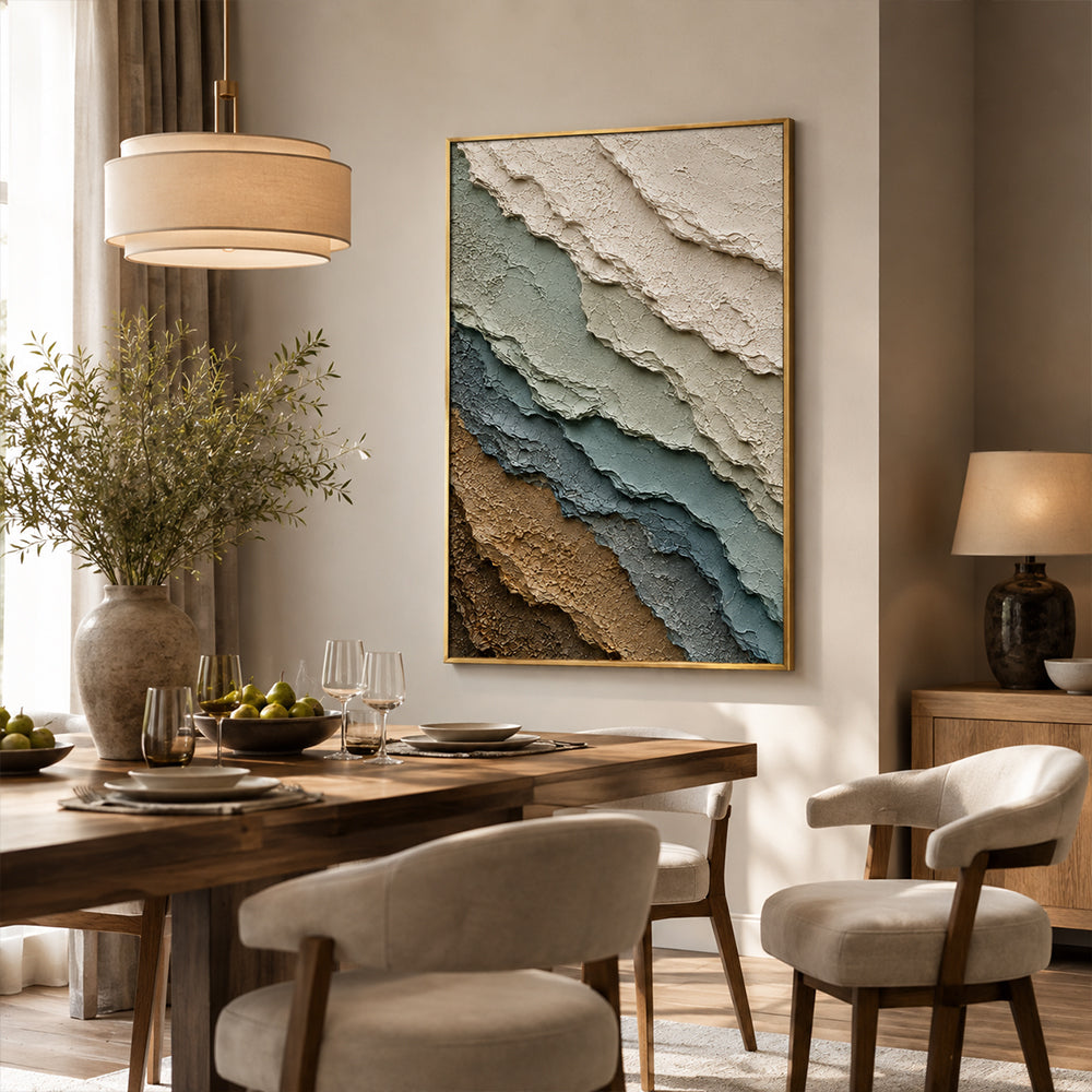 Texture Painting Art – Layered Earthy Strata