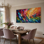 Texture Painting Art – Vibrant Color Swirl Abstract