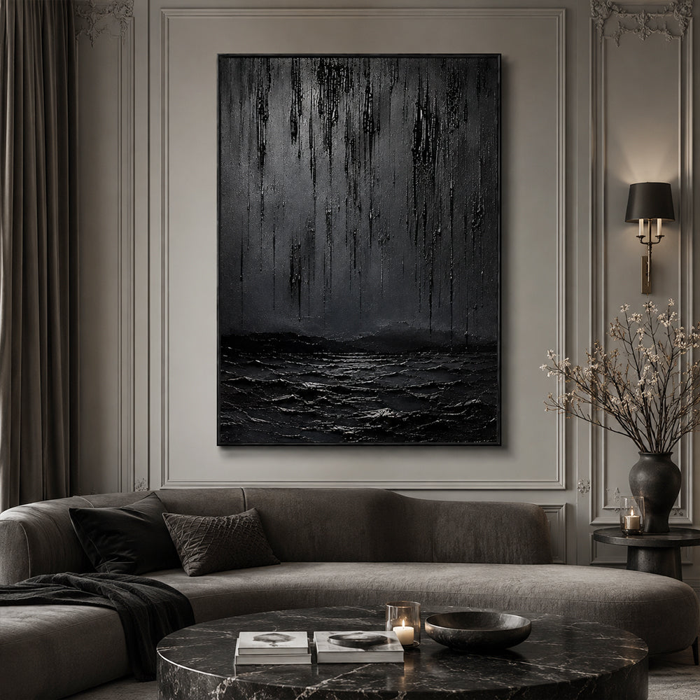 Texture Painting Art – Dark Textured Seascape