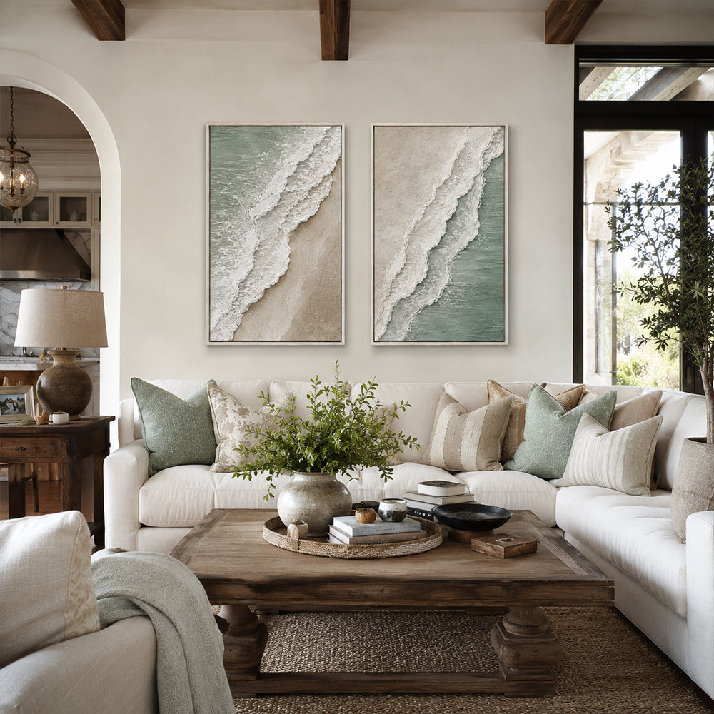 Texture Painting Art – Dual Textured Shore Waves