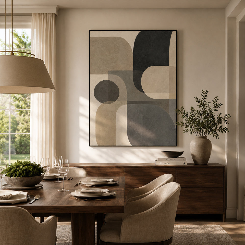 Abstract Wall Art – Muted Rounded Geometrics