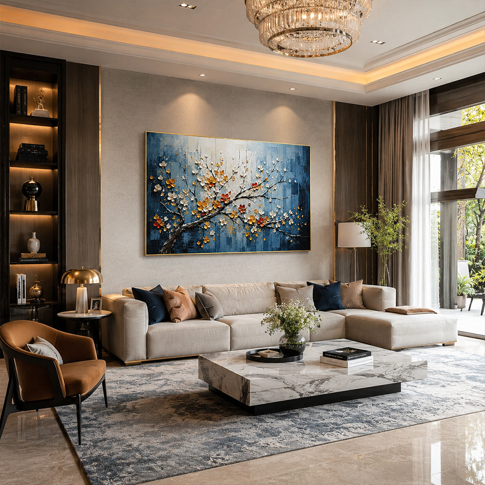 Texture Painting Art – Textured Blossom Tree Canvas