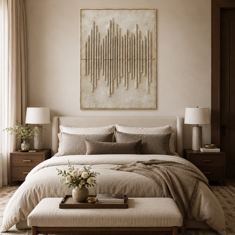 Wabi Sabi Art – Neutral Vertical Stripes
