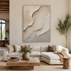 Wabi Sabi Art – Cream Layered Abstract Terrain
