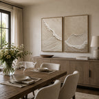 Wabi Sabi Art – Textured Ocean Diptych