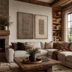 Wabi Sabi Art – Horizontal Ridge Diptych