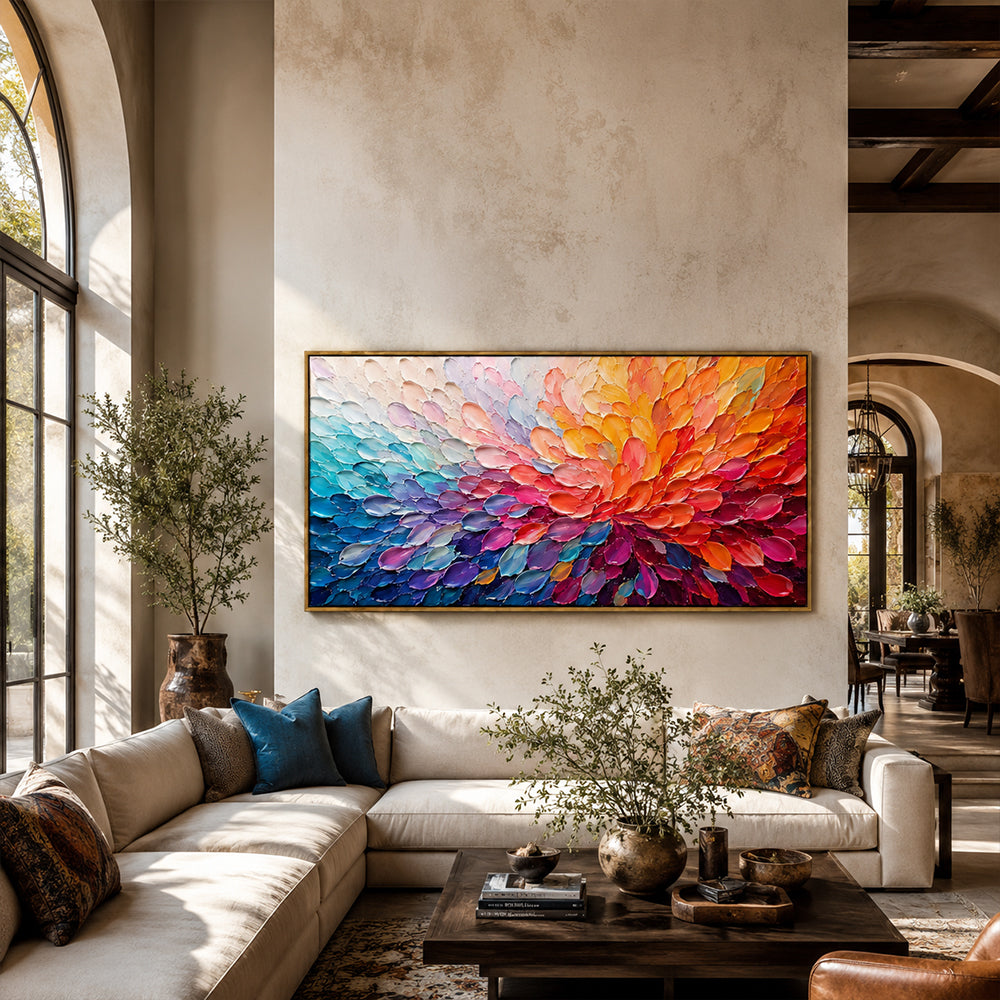 Abstract Wall Art – Blooming Color Petals