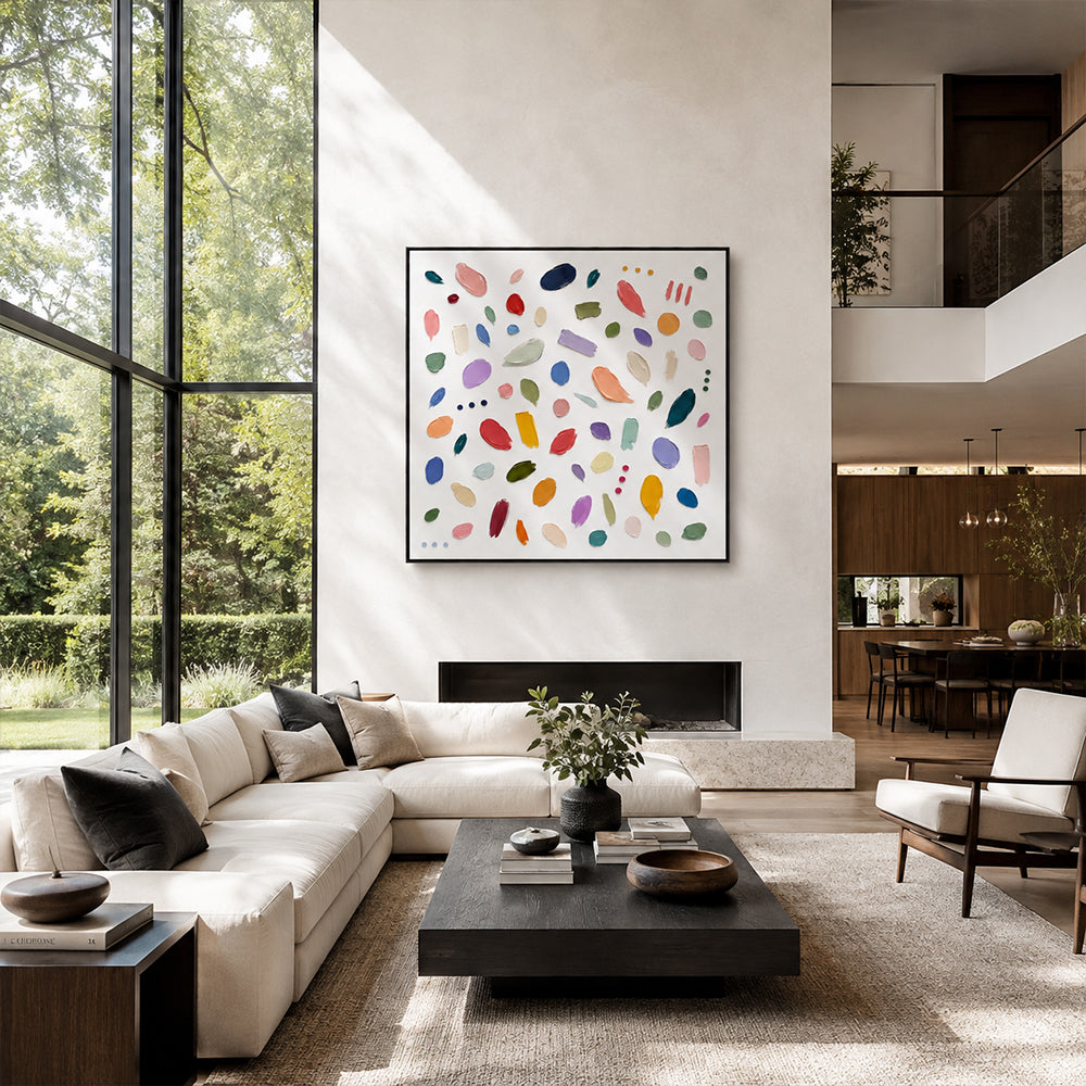 Abstract Wall Art – Colorful Paint Daubs