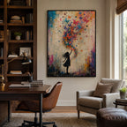 Vintage Americana Art – Girl Chasing Butterflies