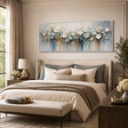 Abstract Wall Art – Dripping Pastel Blooms