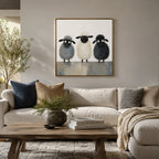 Texture Painting Art – Three Fluffy Sheep