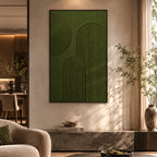 Minimalist Art – Green Textured Arches