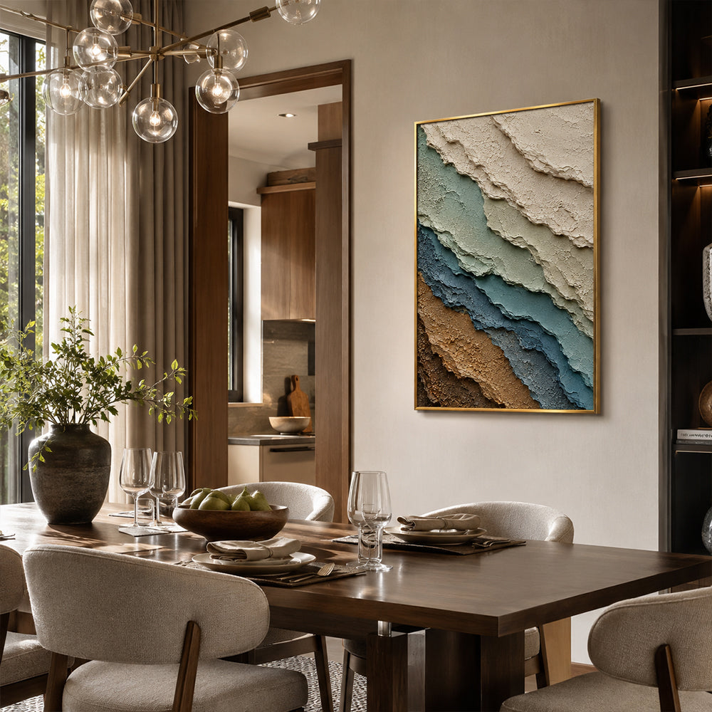 Texture Painting Art – Layered Earthy Strata