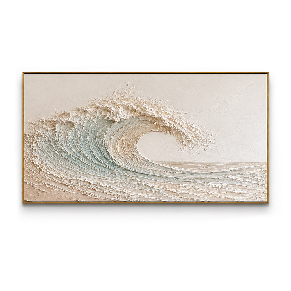 Texture Painting Art – Sculpted Neutral Wave