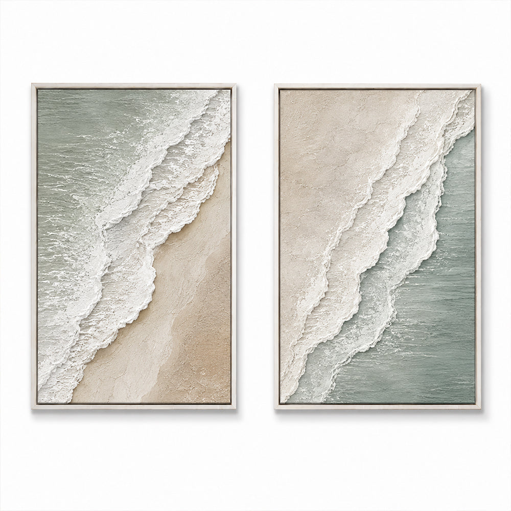 Texture Painting Art – Dual Textured Shore Waves