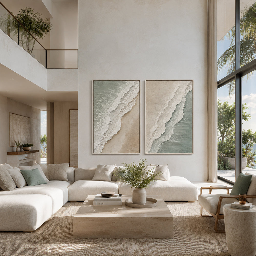Texture Painting Art – Dual Textured Shore Waves