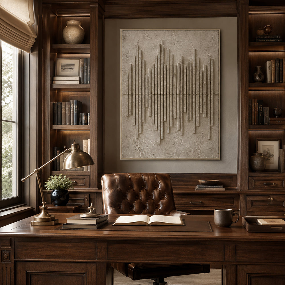 Wabi Sabi Art – Neutral Vertical Stripes