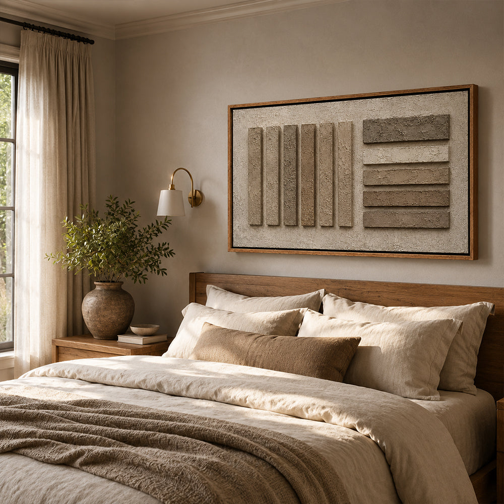 Wabi Sabi Art – Geometric Relief Blocks