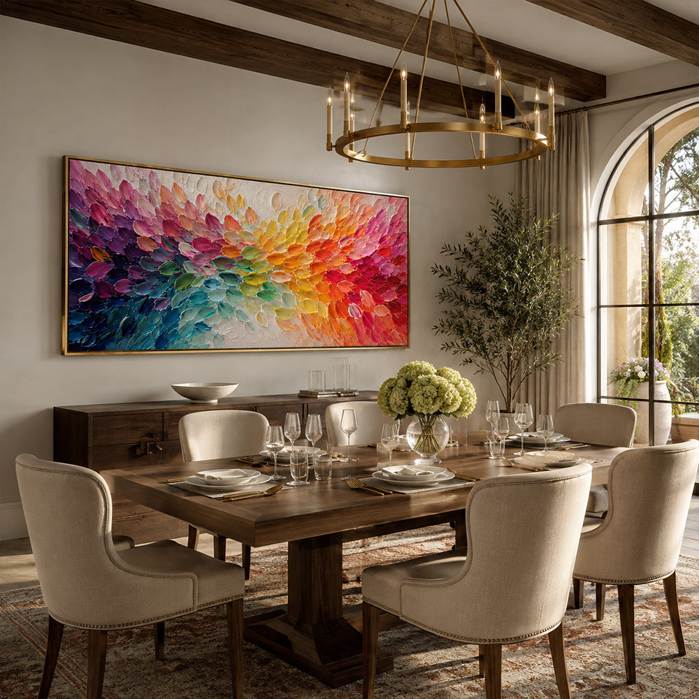 Abstract Wall Art – Gradient Petal Swirl