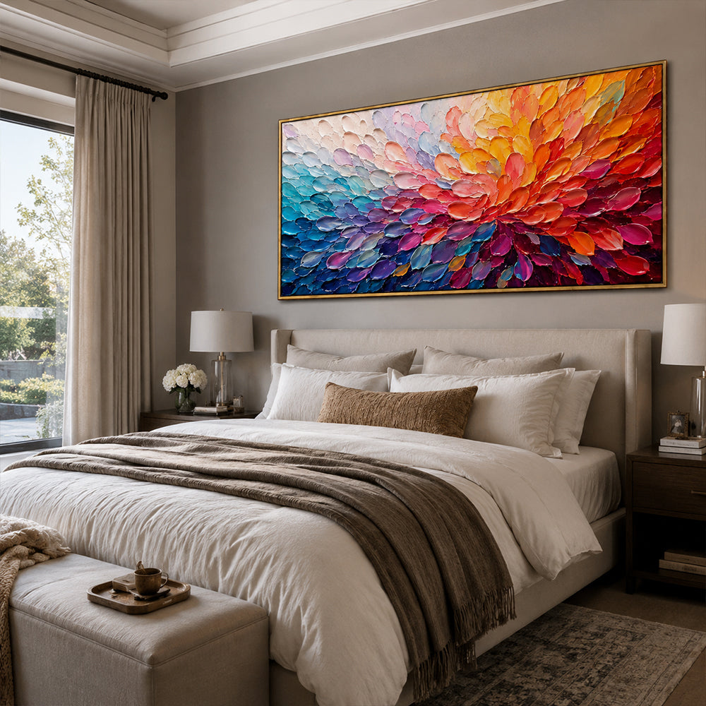 Abstract Wall Art – Blooming Color Petals